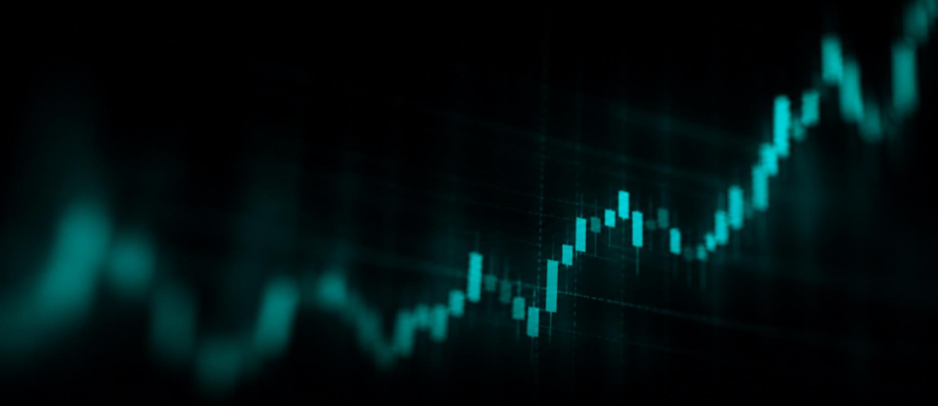 Gráfico de trading difuminado